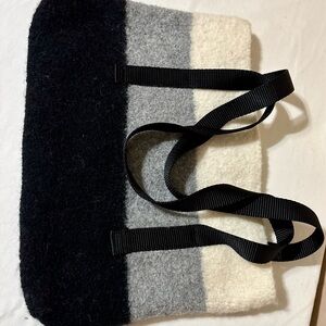 Stylish Black, Gray, and White Wool Blend, Women's Tote Bag